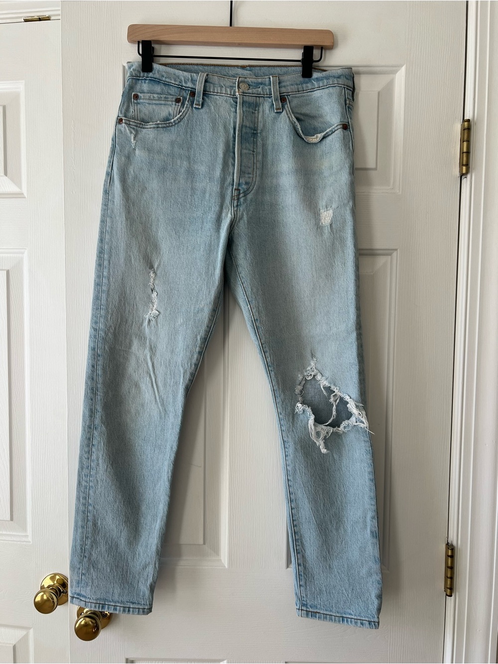 Levi's Light Blue 501 S straight-leg jeans
